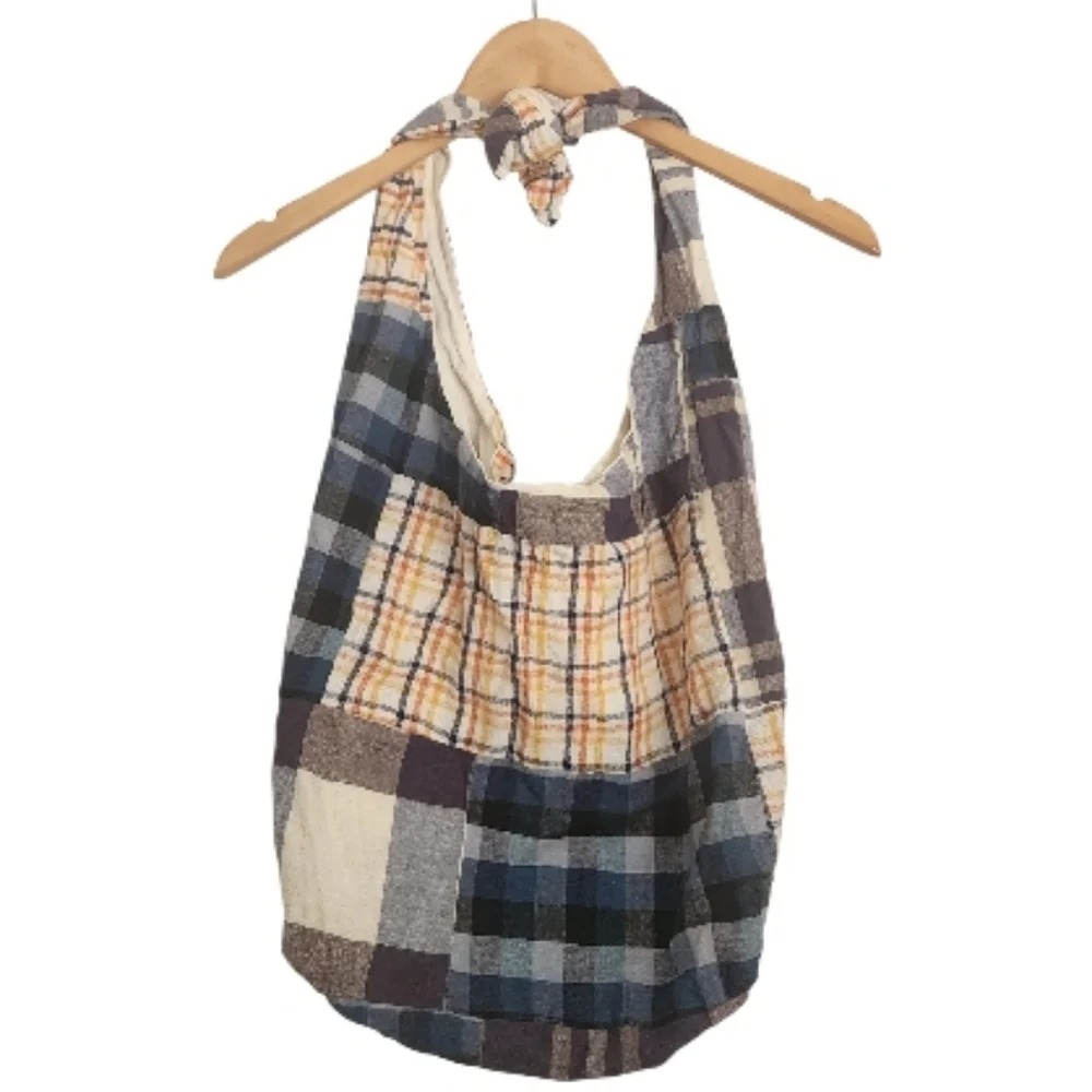 Madras Patchwork Multicolor‎ Fabric Boho Bag Sling Bag Cottagecore